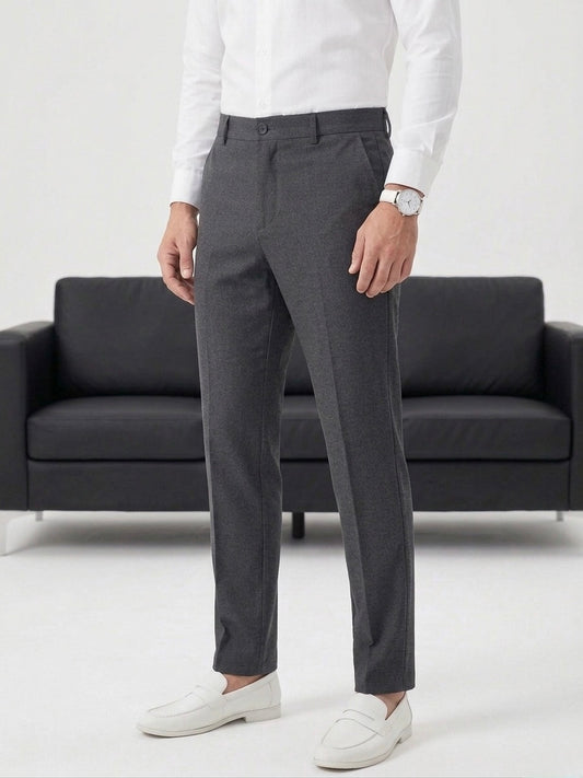 Erkek Antrasit Slim Fit Chino Pantolon - MRN1200