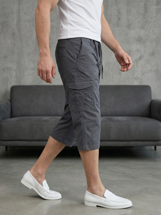 Erkek Antrasit Kargo Cepli Kapri Pantolon - MRN1227