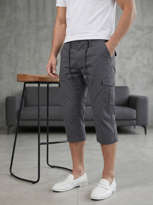 Erkek Antrasit Kargo Cepli Kapri Pantolon - MRN1227