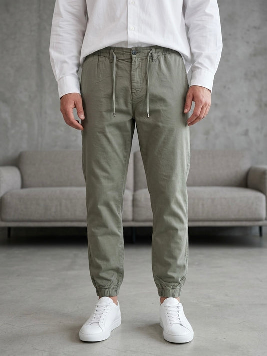 Erkek Antrasit Lastikli Paça Jogger Pantolon - MRN1230