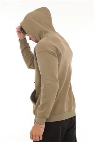 Miron Haki Üç İplik Head Chopper Nakışlı Oversize Kapşonlu Sweatshirt- 2319