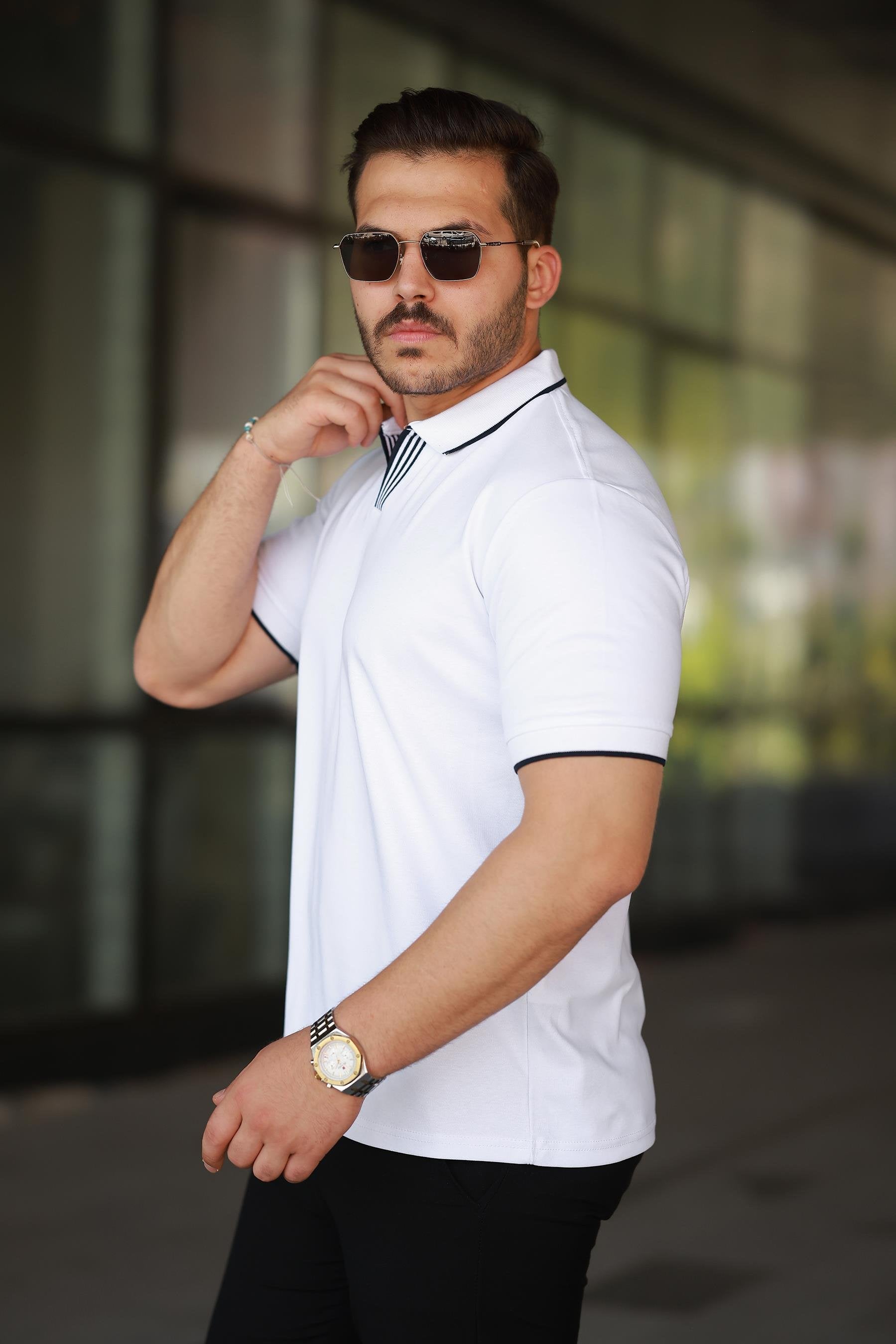 Erkek Polo Yaka %100 Pamuk Tişört - 2531