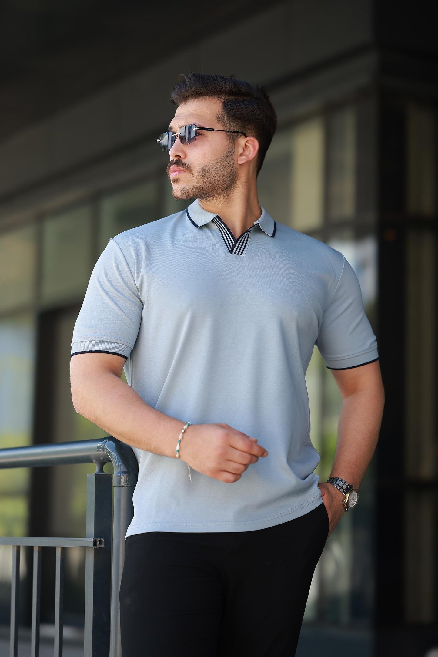 Erkek Polo Yaka %100 Pamuk Tişört - 2531