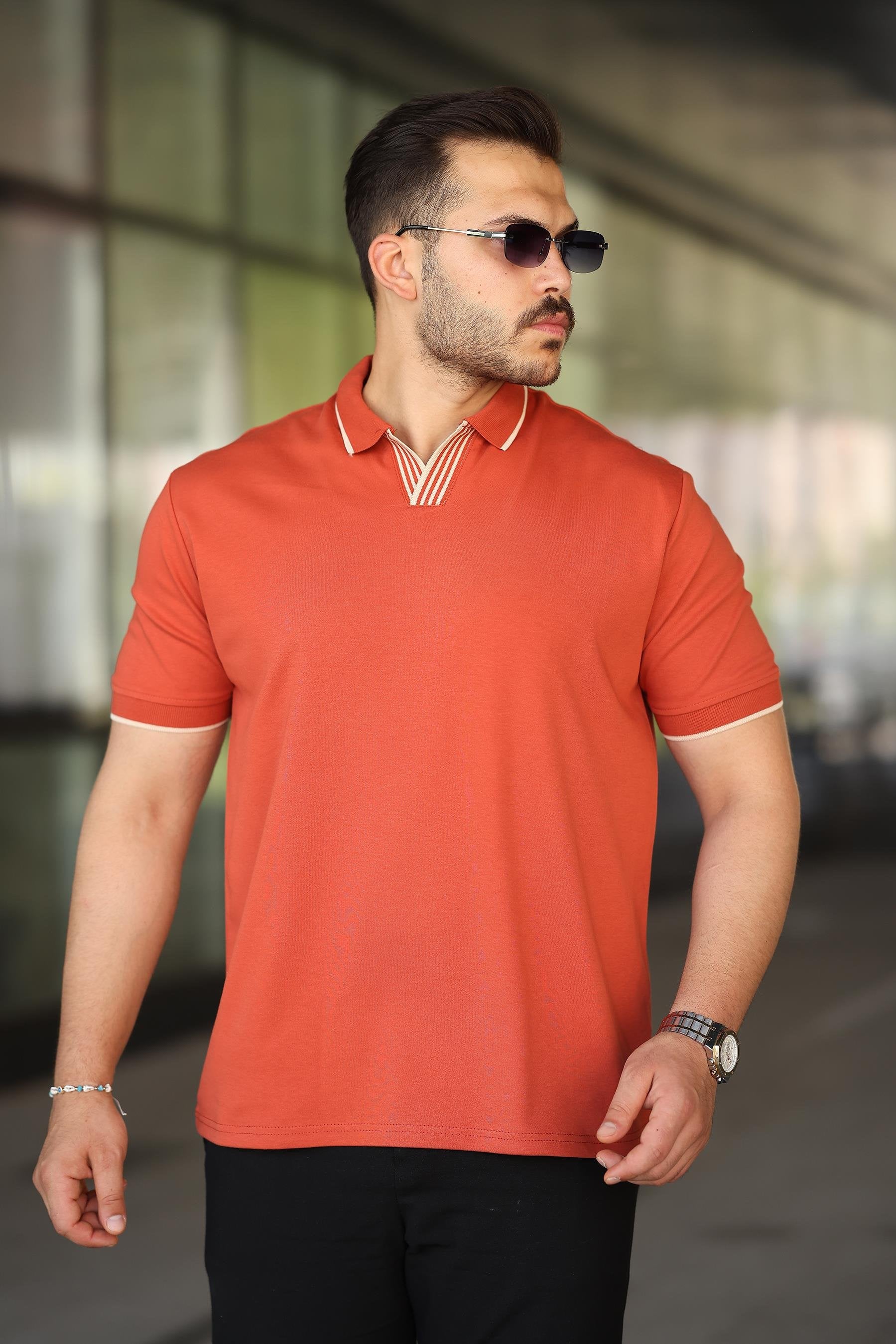 Erkek Polo Yaka %100 Pamuk Tişört - 2531