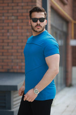 Miron Parçalı Dikiş Detaylı Regular Fit Kısa Kollu Tişört - 2523