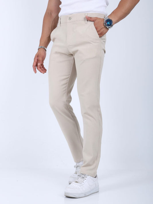 Erkek Krem Slim Fit Chino Pantolon - MRN1200