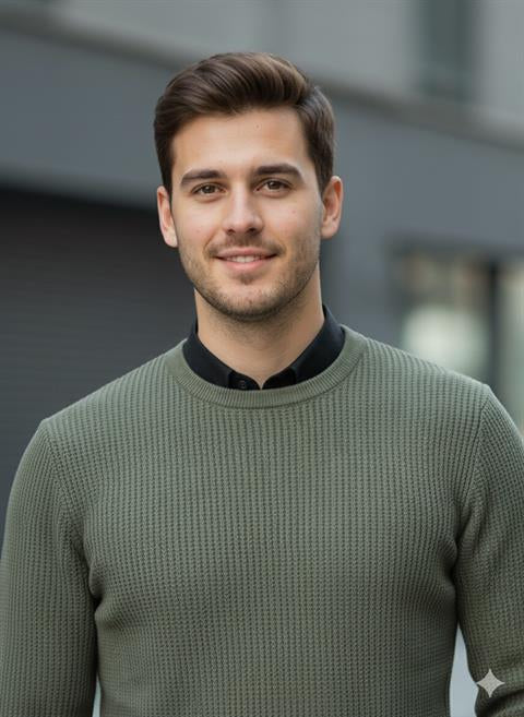 Erkek Bisiklet Yaka Haki Triko Kazak - 2537