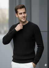 Erkek Bisiklet Yaka Siyah Triko Kazak - 2537