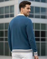 Erkek Polo Yaka Fermuarlı Triko Kazak - 2539