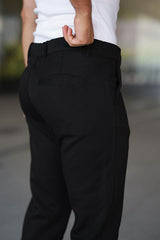 Erkek Siyah Jogger Pantolon – Bağcıklı Fermuarlı Cepli - 2534