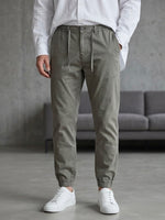 Erkek Antrasit Lastikli Paça Jogger Pantolon - MRN1230