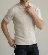 Erkek Jakarlı Fermuarlı Polo Tişört -FK2613