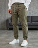 Erkek Haki Lastikli Paça Jogger Pantolon - MRN1230