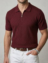 Erkek Jakarlı Fermuarlı Polo Tişört -FK2613
