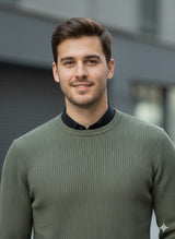 Erkek Bisiklet Yaka Triko Kazak - 2537