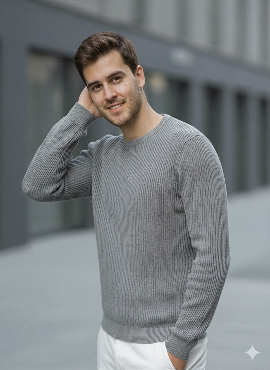 Erkek Bisiklet Yaka Triko Kazak - 2537