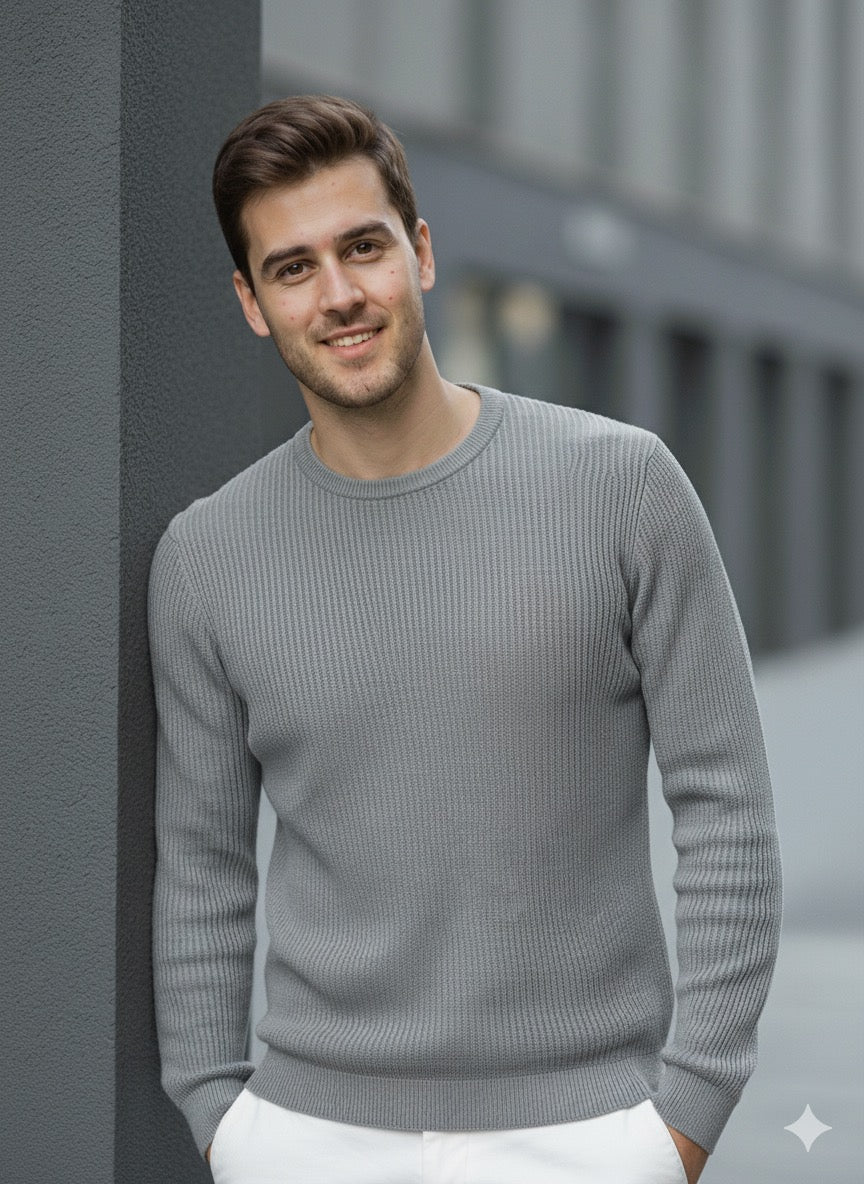 Erkek Bisiklet Yaka Triko Kazak - 2537