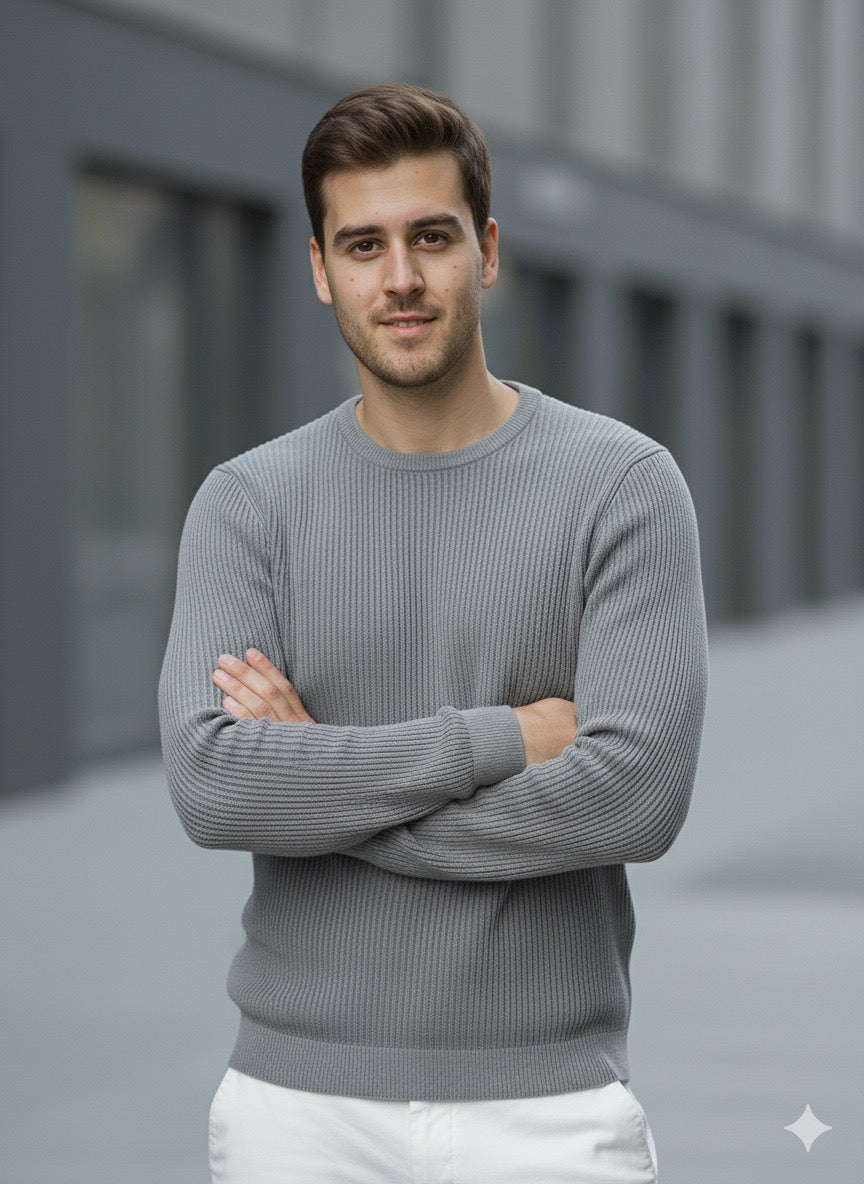 Erkek Bisiklet Yaka Triko Kazak - 2537