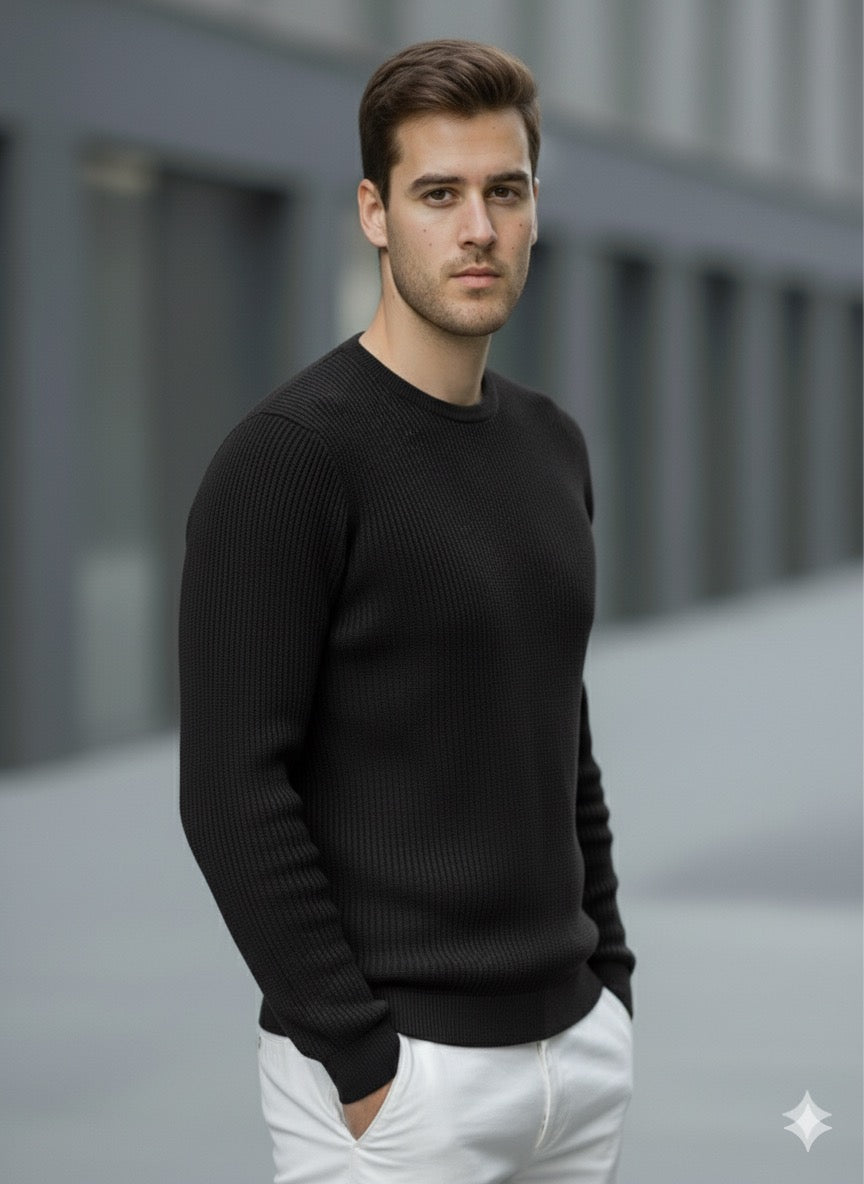 Erkek Bisiklet Yaka Triko Kazak - 2537