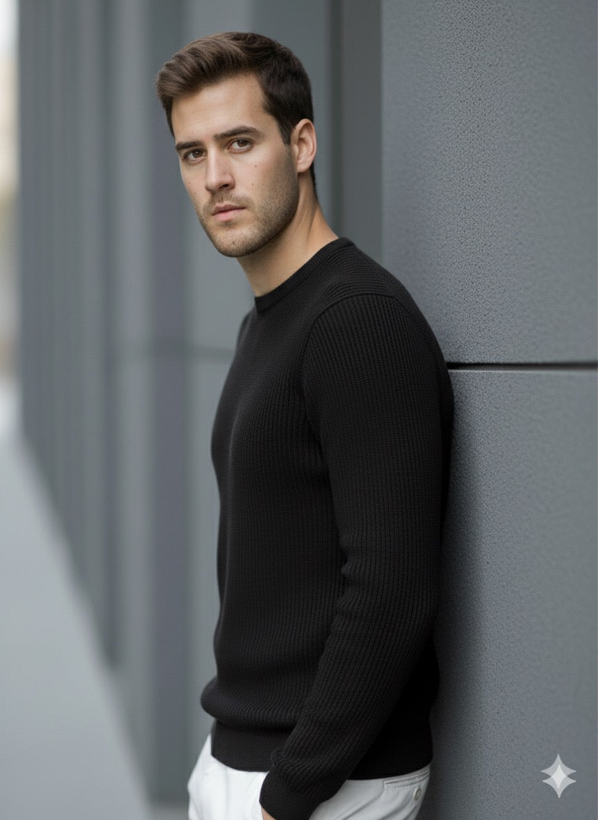 Erkek Bisiklet Yaka Triko Kazak - 2537