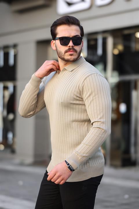 Miron Bej Fitilli Polo Yaka Triko Kazak-2442