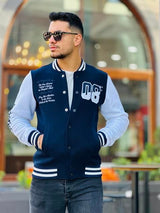 Miron Erkek 08 Kolej Ceket Regular Fit-Beyaz-Lacivert- 2311