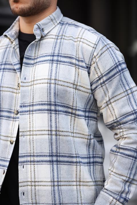 Miron Gri Ekose Regular Fit Oduncu Gömleği- 2450