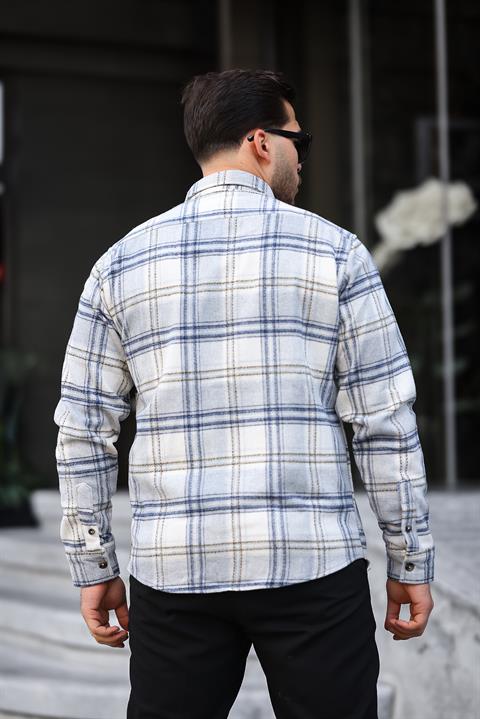 Miron Gri Ekose Regular Fit Oduncu Gömleği- 2450