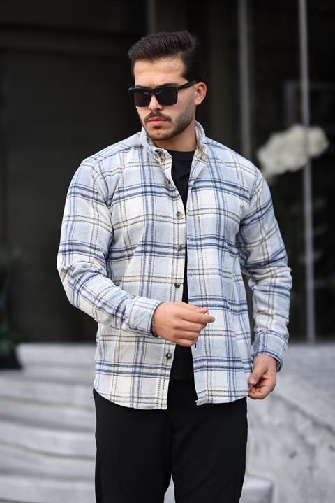 Miron Gri Ekose Regular Fit Oduncu Gömleği- 2450