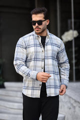 Miron Gri Ekose Regular Fit Oduncu Gömleği- 2450