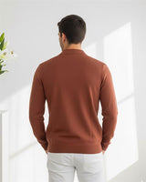 Miron Kahverengi Petek Dokulu Fitilli Polo Yaka Triko Kazak- 2445