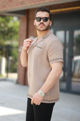 Miron Kamel Nakış Detaylı Kısa Kollu Regular Fit Gömlek- 2525