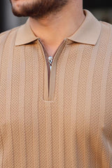 Miron Kamel Petek Dokulu Fitilli Polo Yaka Triko Kazak- 2445