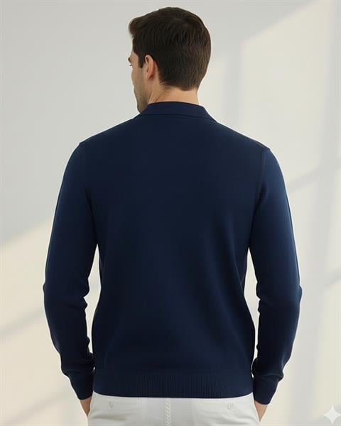 Miron Füme Petek Dokulu Fitilli Polo Yaka Triko Kazak- 2445