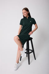 Miron Nefti Kadın Polo Yaka Kısa Kollu Örme Elbise -2431