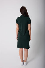 Miron Nefti Kadın Polo Yaka Kısa Kollu Örme Elbise -2431