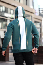 Miron Nefti Sırt Şeritli Kapüşonlu Üç İplik Oversize Sweatshirt-2437