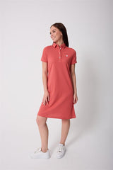 Miron Somon Kadın Polo Yaka Kısa Kollu Örme Elbise -2431