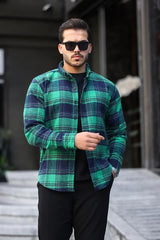 Miron Yeşil Ekose Regular Fit Oduncu Gömleği- 2450