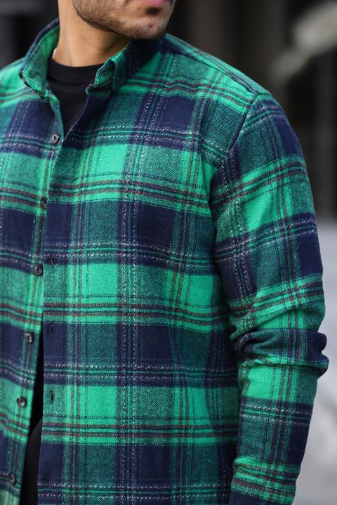 Miron Yeşil Ekose Regular Fit Oduncu Gömleği- 2450