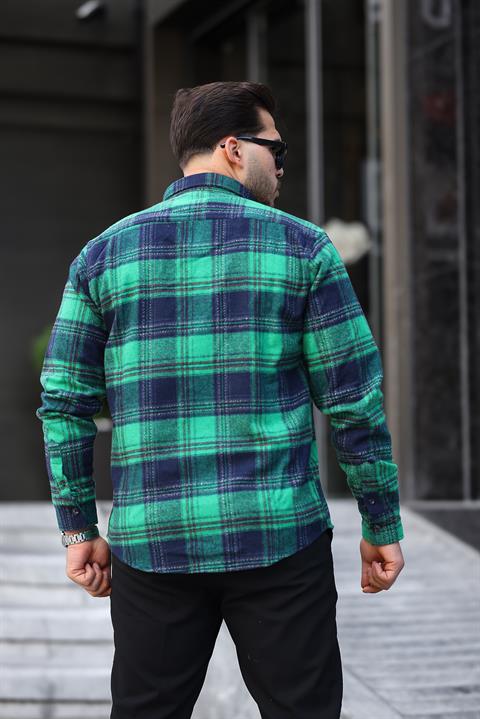 Miron Yeşil Ekose Regular Fit Oduncu Gömleği- 2450