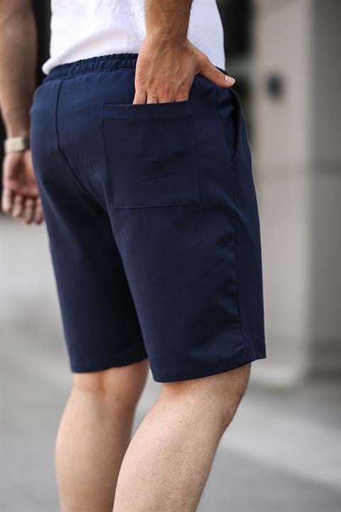 Ön Orta Dikişli Erkek Şort-Lacivert