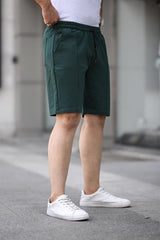 Ön Orta Dikişli Erkek Şort-Nefti