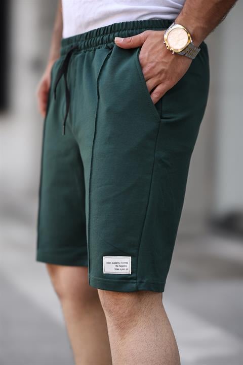 Ön Orta Dikişli Erkek Şort-Nefti